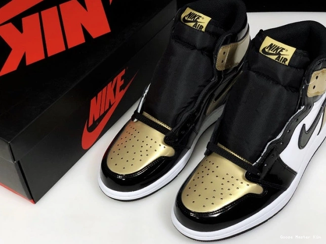 High Air Toe Jordan Retro 1 Glod 861428-007 0719